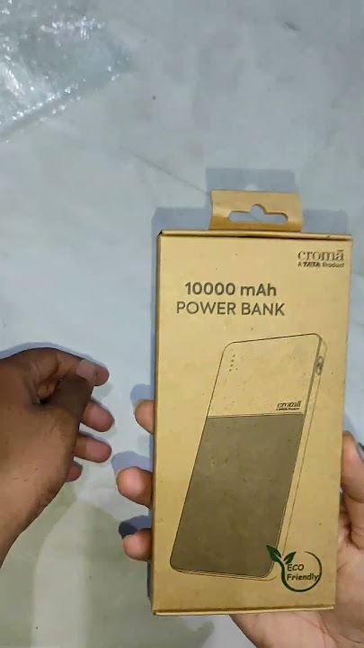Croma 10000 mAh 22.5W Fast Charging Power Bank (2 Type A & 1 Type C Ports, Plastic Casing, Brown)