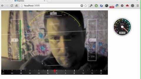 Nodecopter Cockpit Demo - Artificial Horizon