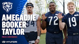 Amegadjie, Booker and Taylor media availability | Chicago Bears