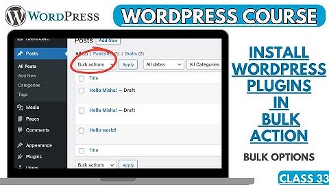 How to add BULK OPTIONS to your WordPress Plugins : Install WordPress Plugins in Bulk Action !