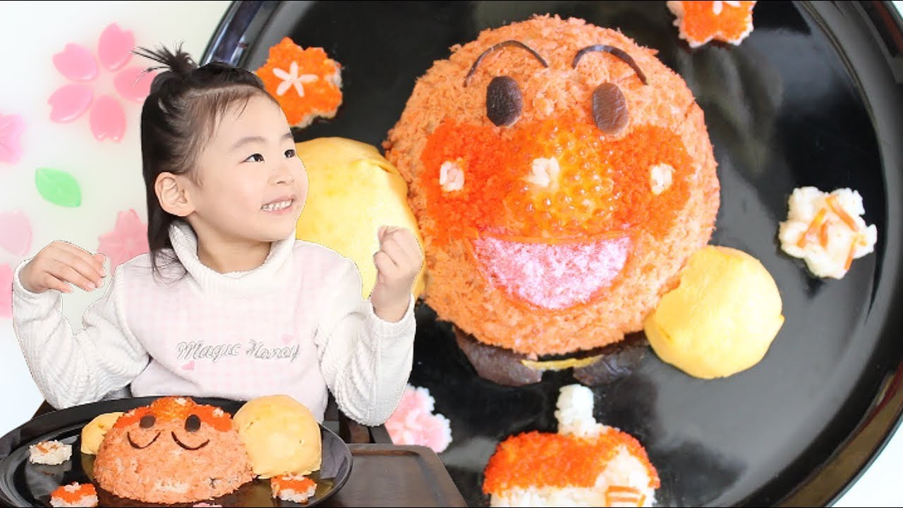 ひな祭りレシピ アンパンマンのちらし寿司 Anpanman Chirashi Sushi Recipe Youtube