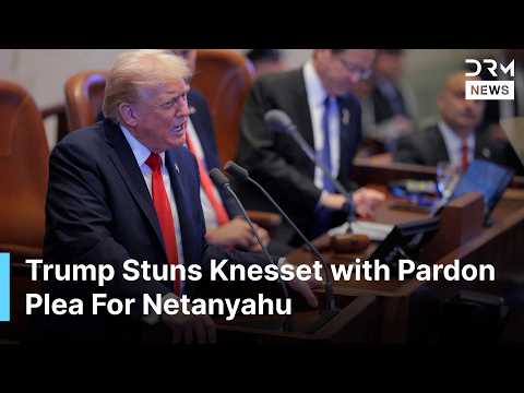 WATCH: Trump Stuns Israeli Parliament, Asks Herzog to Pardon Netanyahu in Corruption Case | AC1G