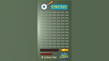 Find 885 where? | Brain Teaser IQ Test #shorts #different #puzzles #opticalillusion #quiz