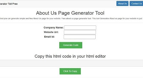 How to generate about us page for your website 1 click