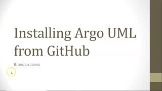 Install Argo UML From GitHub Install Argo UML From GitHub