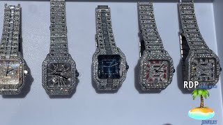 Iced Out Cartier Bust Down Watches At Rdp Jewelry Miami Beach