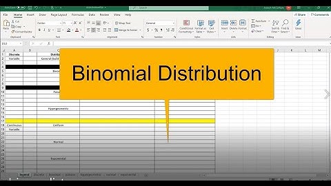 Binomial Distribution in Excel