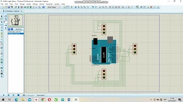 Simulasi pembuatan Traffic Light menggunakan aplikasi proteus dan arduino.