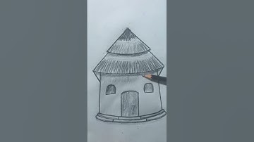 Learn to draw a beautiful hut very easily/nice home art pencil drawing.