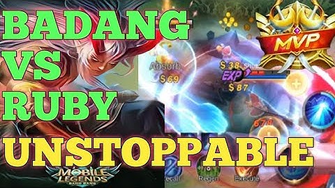BADANG VS RUBY/KILLER FIST/MVP EXP LANE #badang #ruby #mlbb #mobilelegend #viral #gaming #top