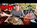 $0.24 CHEAPEST FOOD in Malaysia! (RM1 everything on the menu) - MALAYSIA STREET FOOD & TRAVEL VLOG