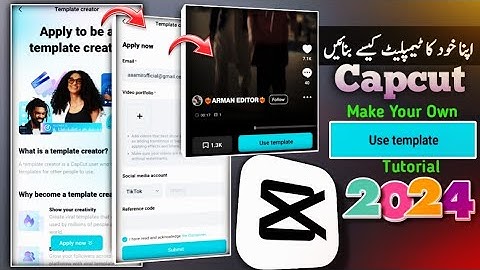 capcut me apna template kaise banaye 2024 || capcut make your own template 2024 || template create