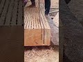 Manual wood cutting technique creating precise slats for construction work #popular #wood #skills