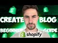 How to start a blog on shopify 2023  shopify blog tutorial