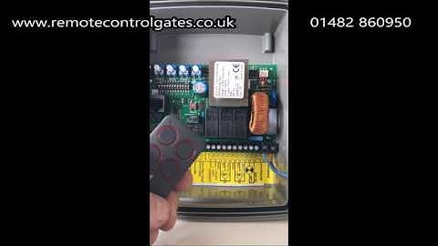 V2 Flexy2 electric gate control panel installation coding of Phox radio transmitter