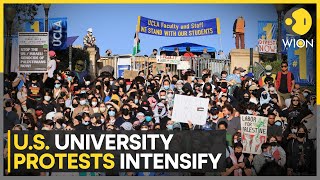 US Campus Protests: Police arrest dozens of protesters across campuses | Israel war | WION News