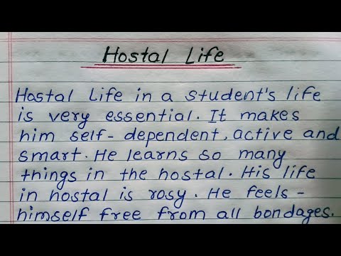 hostel life par essay in english