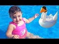 Celina and Hasouna At Water Park - سيلينا وحسونة في العاب الماء للاطفال