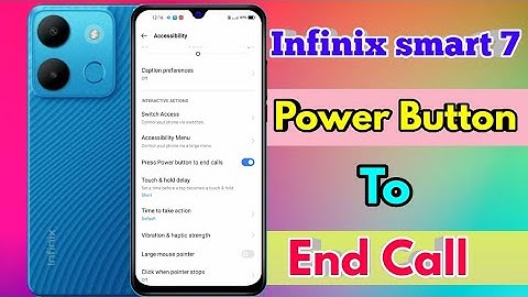 how to infinix smart 7 power button to end call | infinix smart 7 power button settings