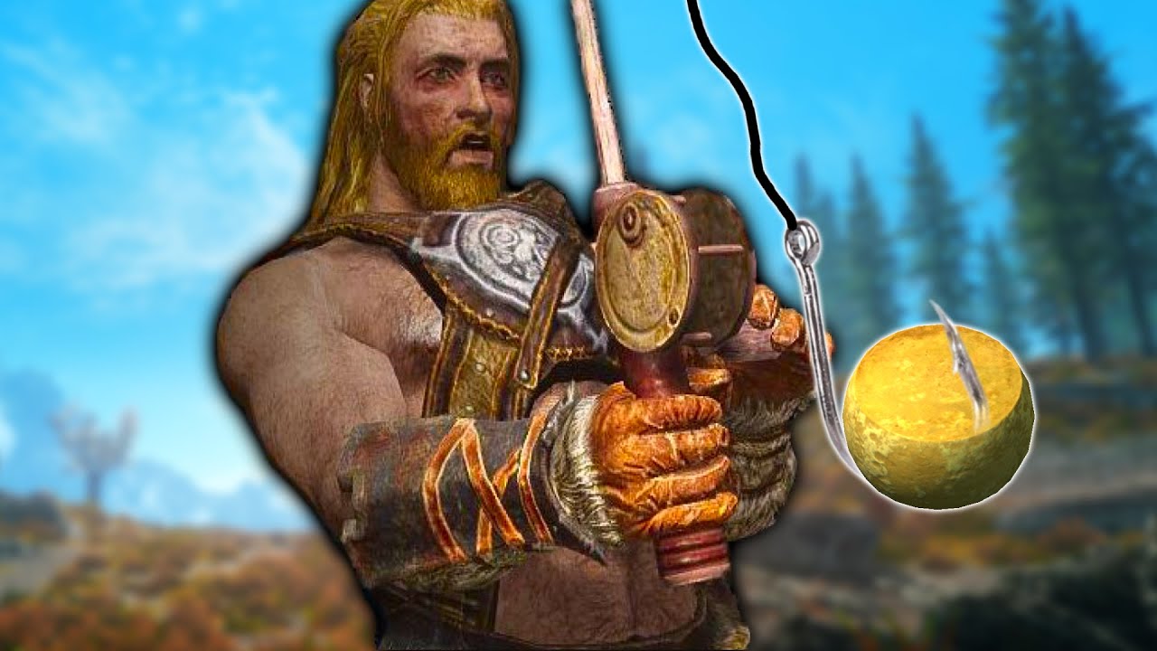 Can you beat Skyrim with only a fishing rod? - YouTube