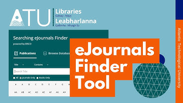 How to use ATU Libraries eJournals Finder Tool