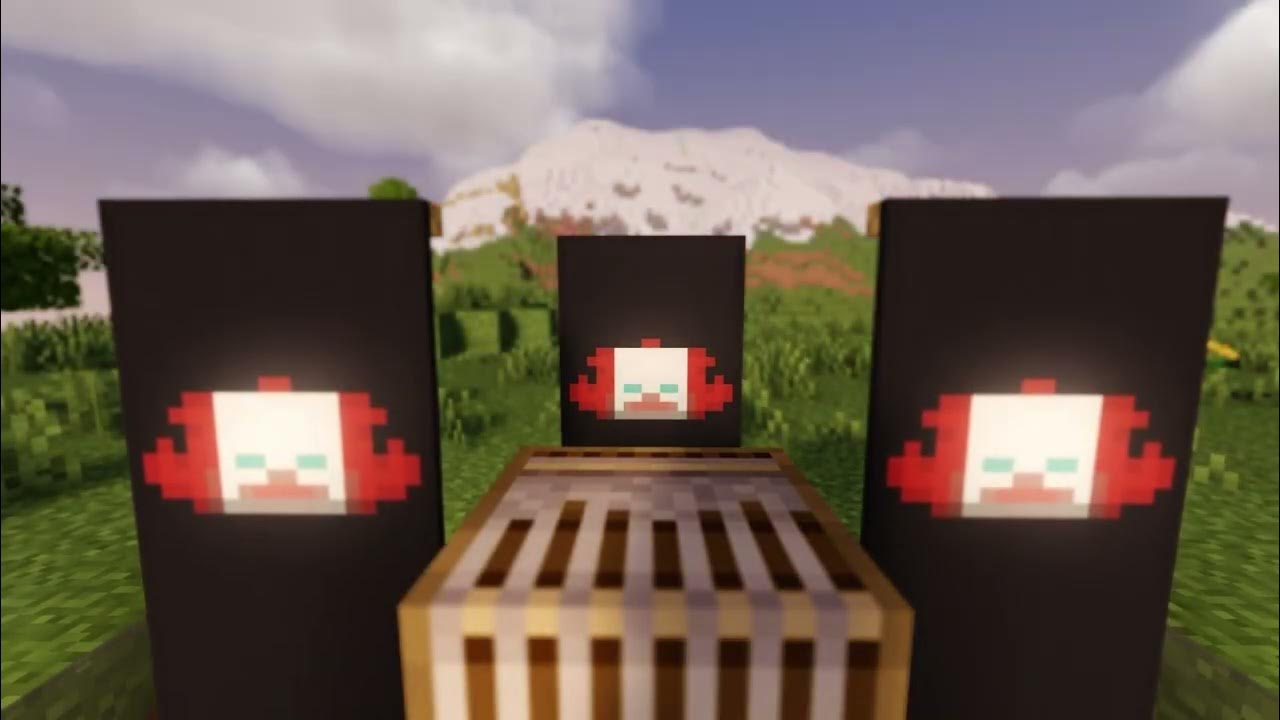 How to build a Creepy Clown Banner in Minecraft... Halloween Build Tips