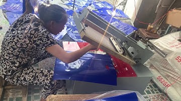 Máy in lụa. Máy in túi xốp bao bì thiệp cưới. May in lua