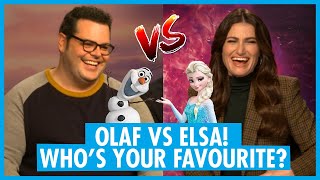 Olaf Vs Elsa! Who's Your Favourite? -  Frozen 2 Interviews - Josh Gad, Idina Menzel & Jonathan Groff