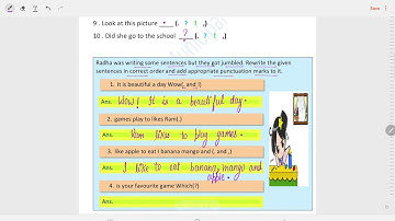 Class 4 English Worksheet Solution Week 19 (11/11/21)