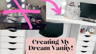 CREATING MY ✨DREAM VANITY✨ USING ALEX DRAWER DUPES FROM MICHAELS!