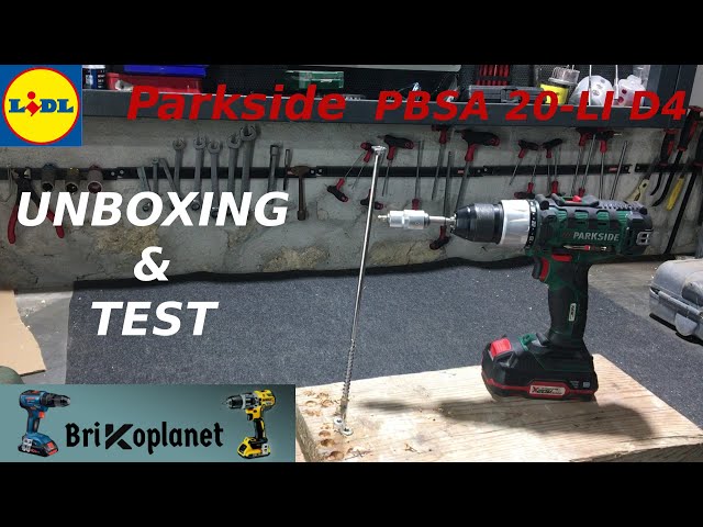 Taladro atornillador percutor parkside psbsa 20-li b2 - UNBOXING Y PRUEBA 