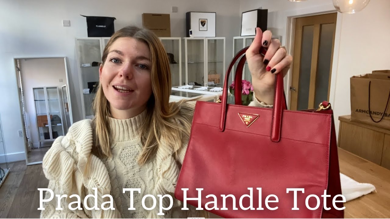 Prada Saffiano tote review: Cuir double bag vs. Lux double zip purse  comparison 