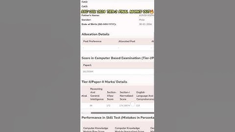 SSC CGL TIER-2 2024 FINAL ANSWER KEY & MARKS OUT🔥 #ssc #ssccgl #cgl #chsl #result #answerkey #shorts