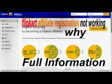 flipkart affiliate registration not working | flipkart affiliate program