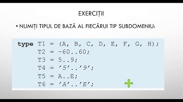 12. Generalitati a tipurilor de date ordinale