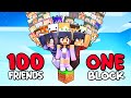 100 FRIENDS On ONE BLOCK In Minecraft 100 FRIENDS On ONE BLOCK In Minecraft