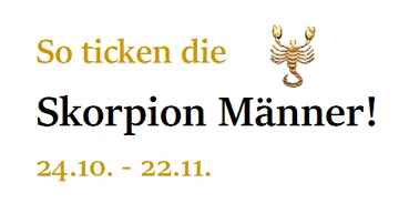 Welche Düfte mögen Skorpion Männer?