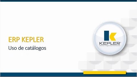 Uso de catálogos en el ERP KEPLER.