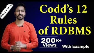 Lec-122: Codd’s 12 Rules of RDBMS with examples screenshot 3