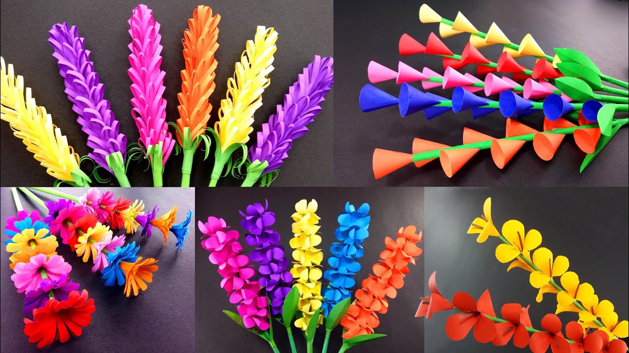 5 Beautiful Paper Sticky Gift Flower | Easy Room Decoration Ideas ...