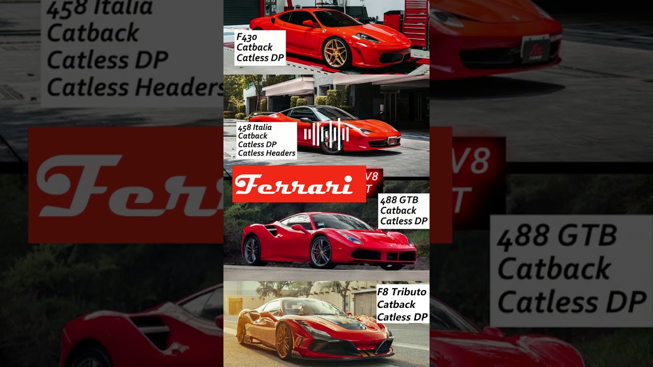 Ferrari F430 vs 458 ITALIA vs 488 GTB vs F8 TRIBUTO