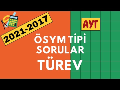 2021-2017 Türev ÖSYM tipi sorular (AYT) + pdf (yenilendi link açıklamada)