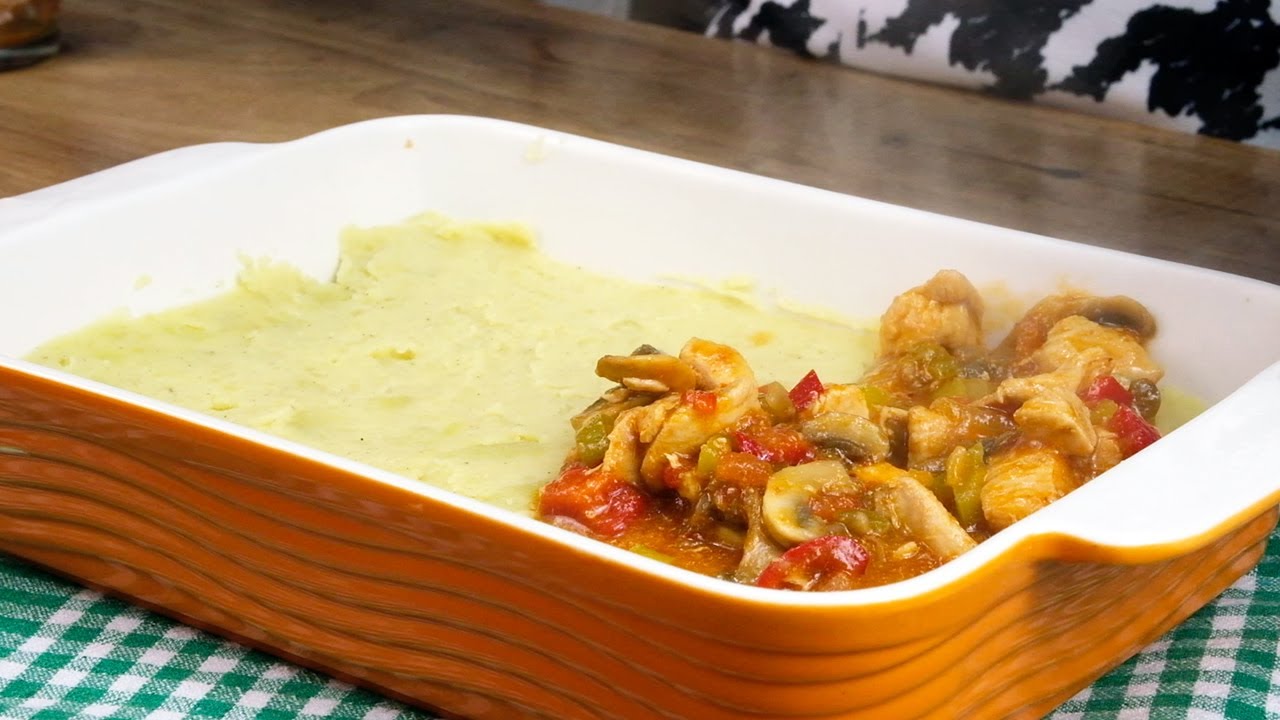 Patates Püreli, Mantarlı ve Tavuklu Yemek Tarifi | Yemek Tarifleri