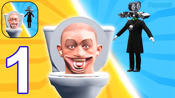 Merge Toilet: Battle Master - Gameplay Walkthrough Part 1 Level 1-10 (iOS, Android)