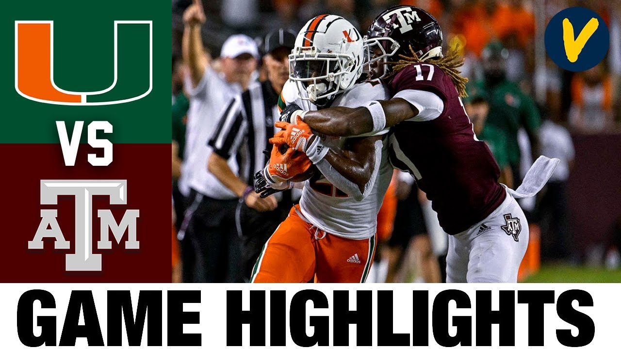 13 Miami vs 24 Texas A&M 2022 College Football Highlights