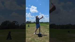New straw hat + a few swings at IRP ⛳ #golfswing #golfer