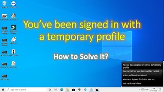 How to solve windows temporary profile signed in PC | You have been signed with a Temporary profile