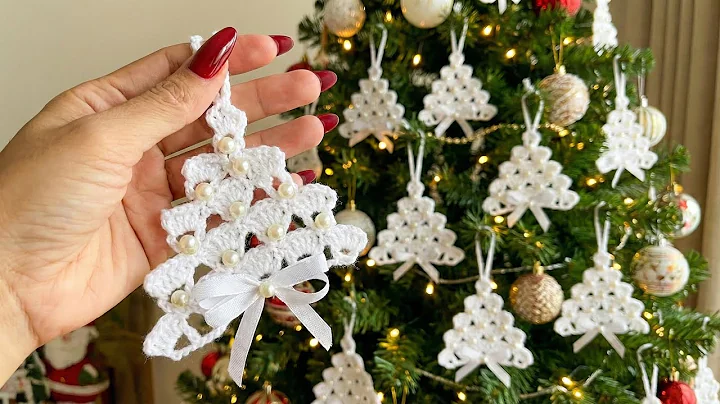 EASY🎄✨Crochet CHRISTMAS Tree Ornament Pattern 💯Easy Crochet Christmas Ornament pattern ❤️xmas croche