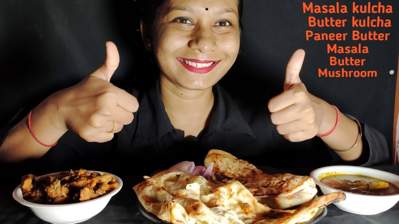 ASMR Masala kulcha, Butter kulcha Paneer Butter Masala, Butter