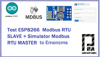 Read Value Modbus Master RTU + ESP8266 Modbus Slave to Emoncms : PDAControl